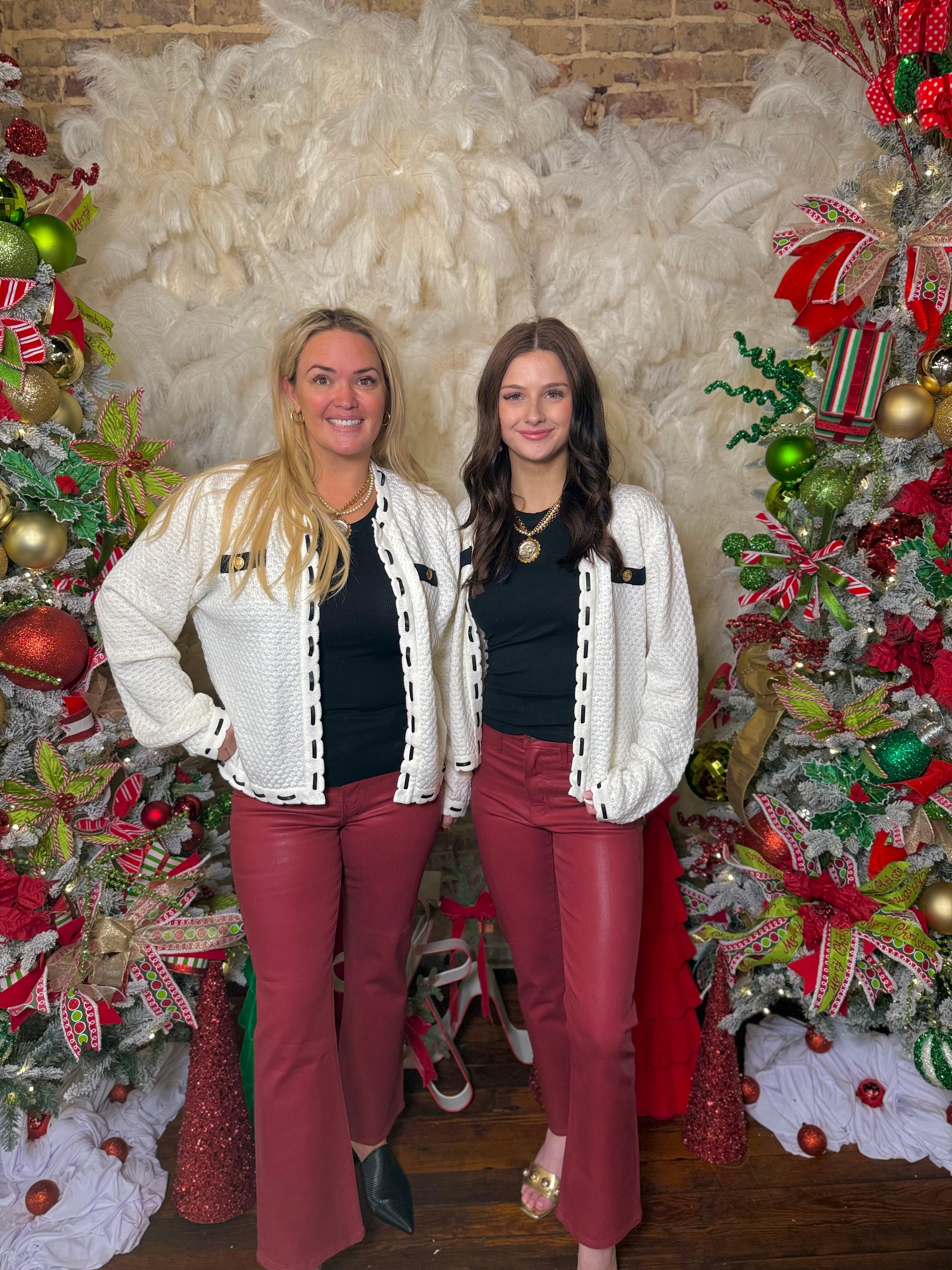 Lavinia Contrast Trim Cardigan