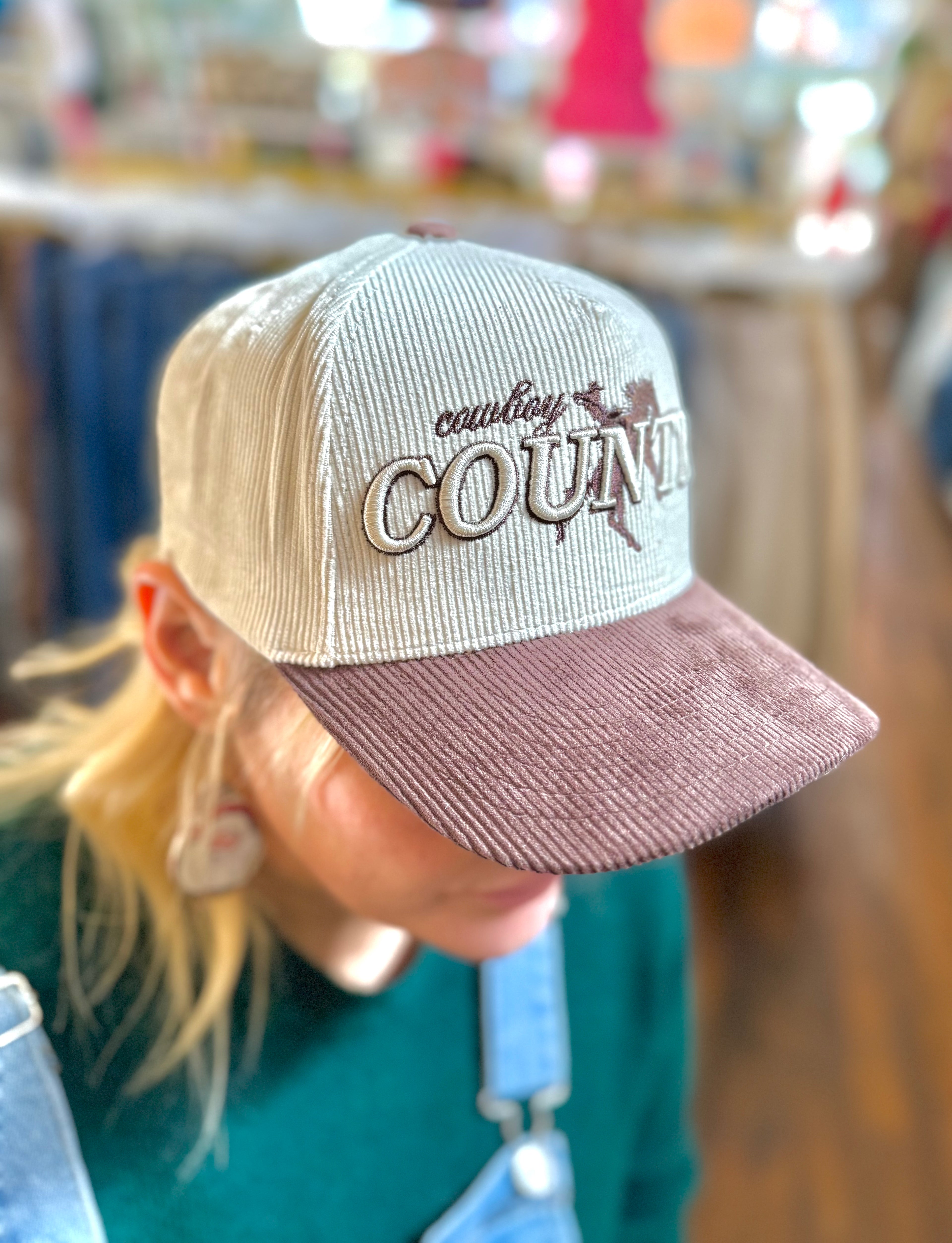 Cowboy Country Corduroy Trucker Hat