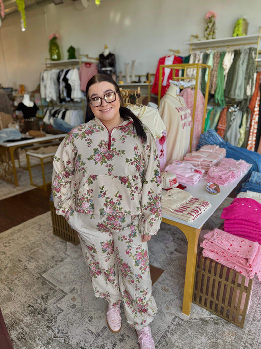 PLUS SIZE | Floral Print Lounge Set