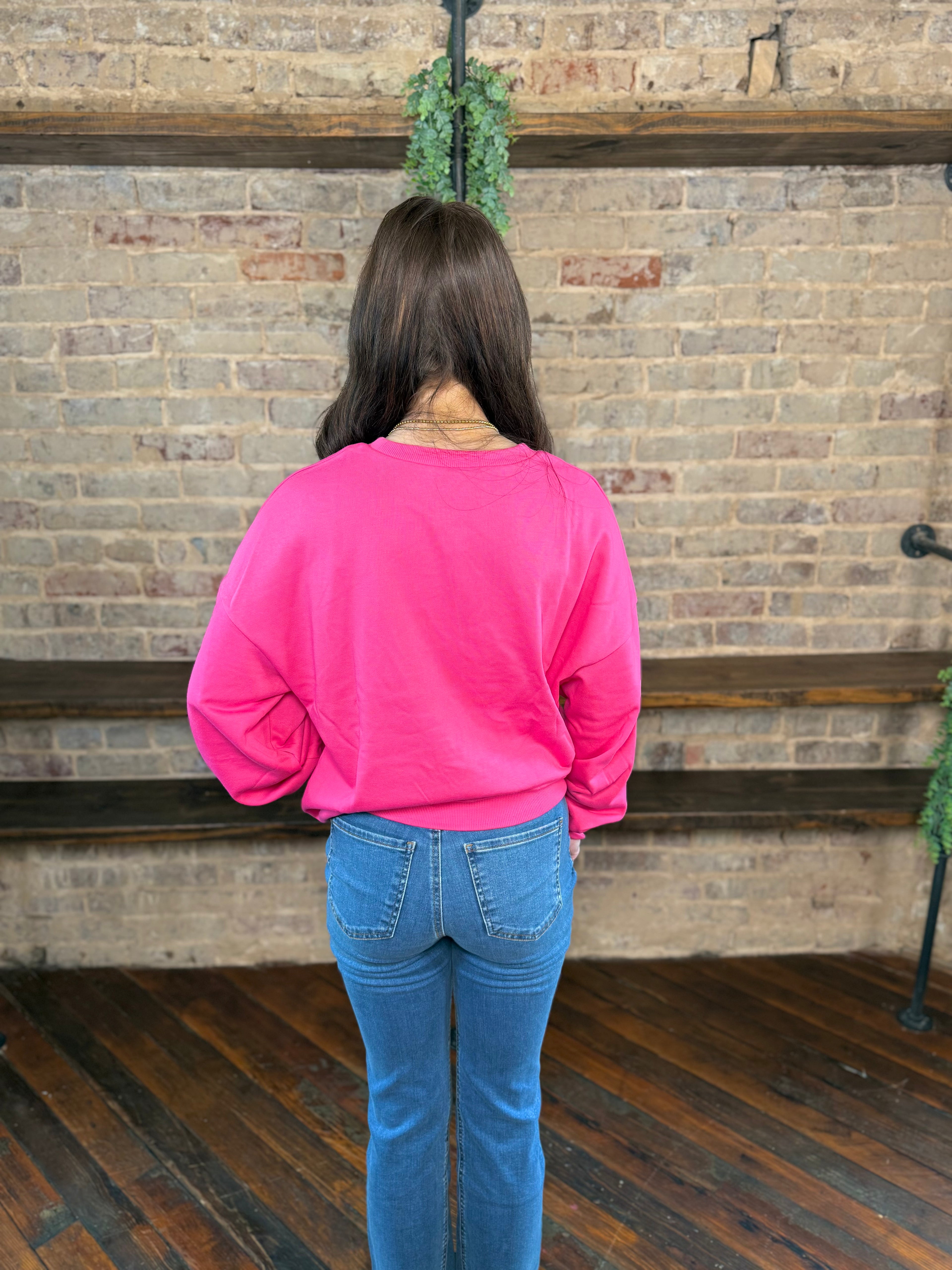 Lucky Clover Embroidered Sweatshirt