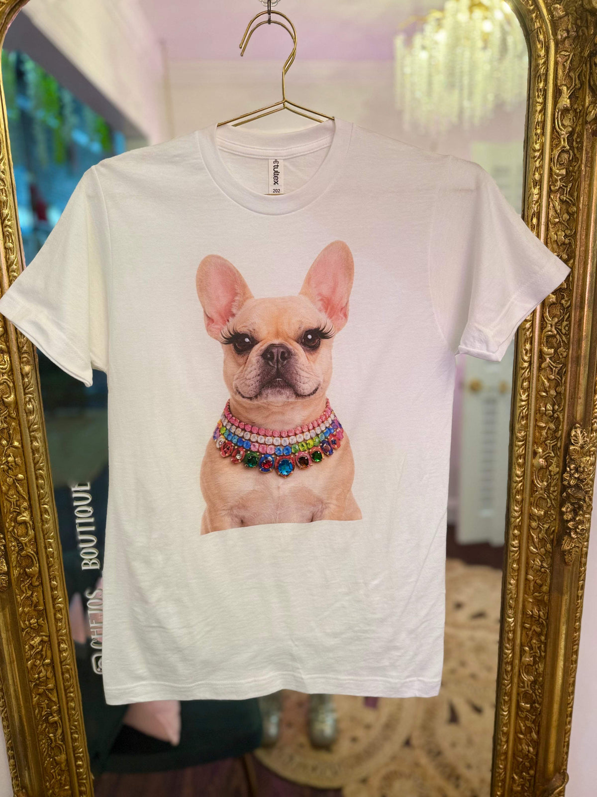 All Blinged Out Jeweled Animal Collar Tee