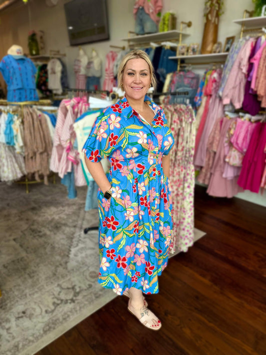 Kat Floral Poplin Dress