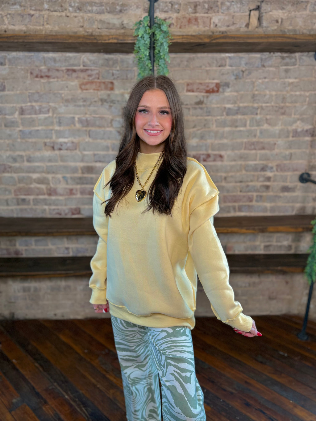 Oversized Mock Neck Sweatshirt