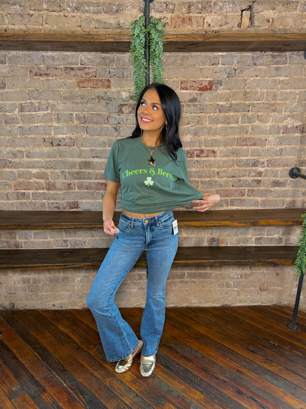 Ana High Rise Fab AB Flare All Over - Obtain | Kut from the Kloth | PLUS SIZE AVAILABLE