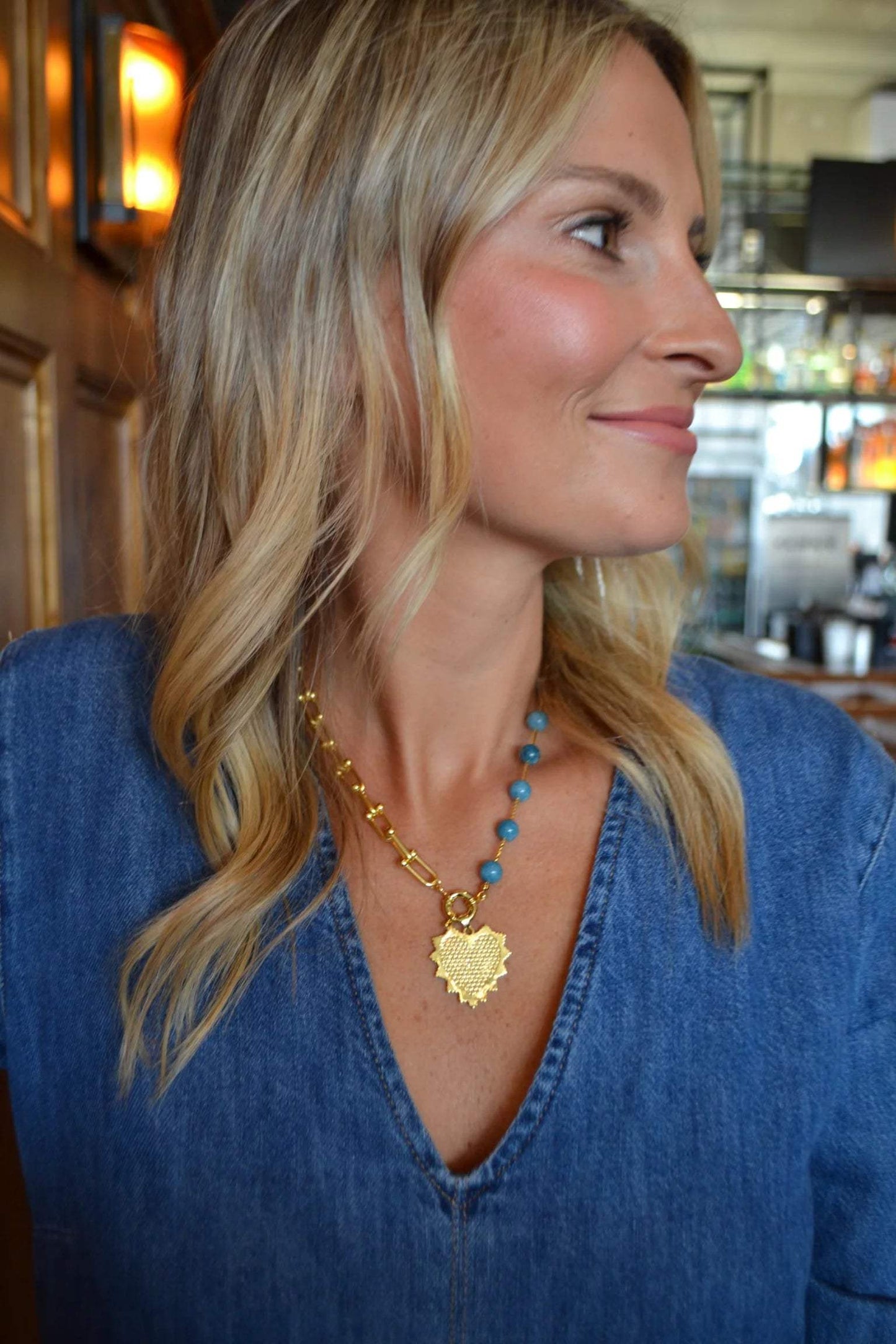 Intricate Heart Charm Necklace
