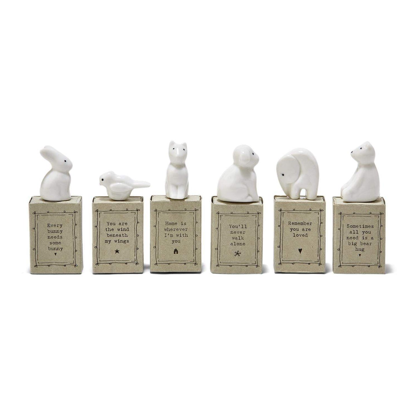 Sweet Sentiment Matchbox Porcelain Animal