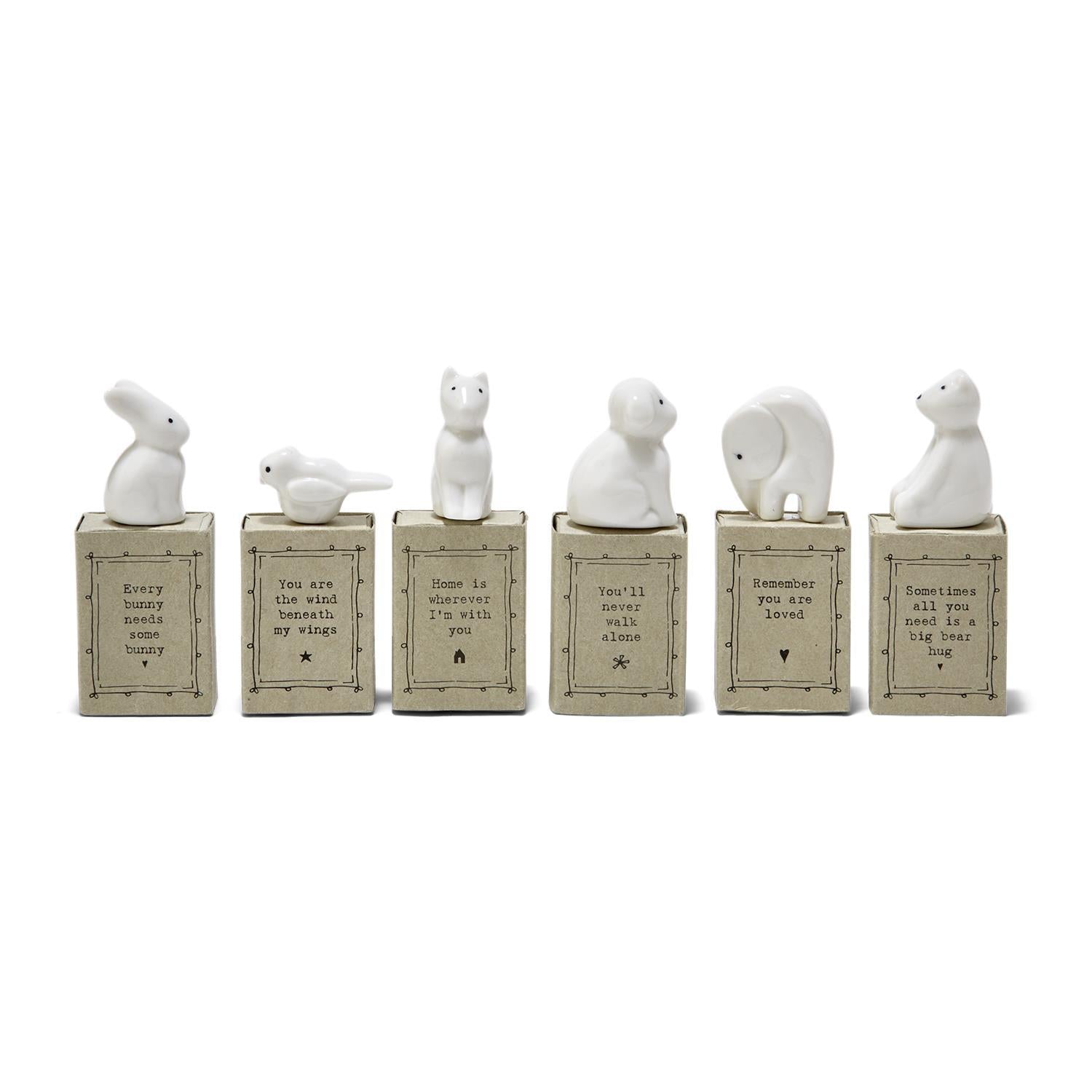 Sweet Sentiment Matchbox Porcelain Animal