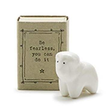 Lovely Animal Porcelain Matchbox Sculpture