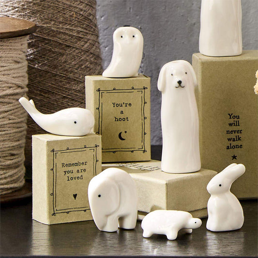Lovely Animal Porcelain Matchbox Sculpture