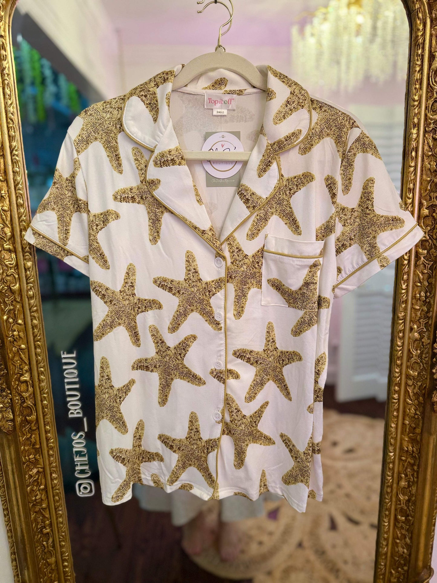 Sequin Starfish Pajama Set