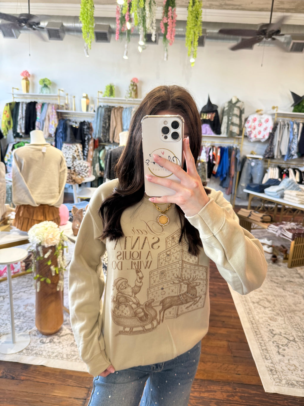 'Dear Santa. A Louis Will Do' Gildan Sweatshirt