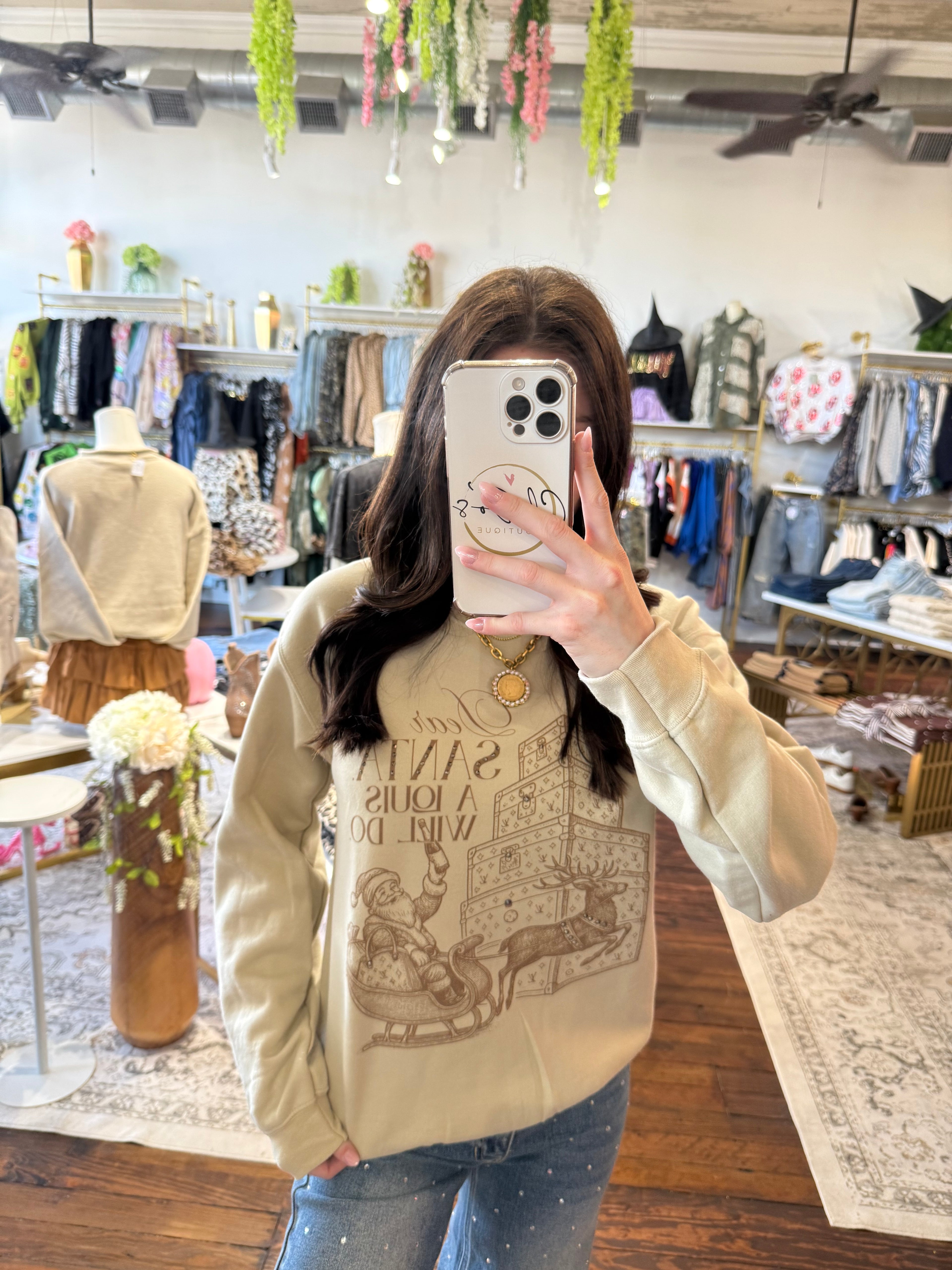 'Dear Santa. A Louis Will Do' Gildan Sweatshirt