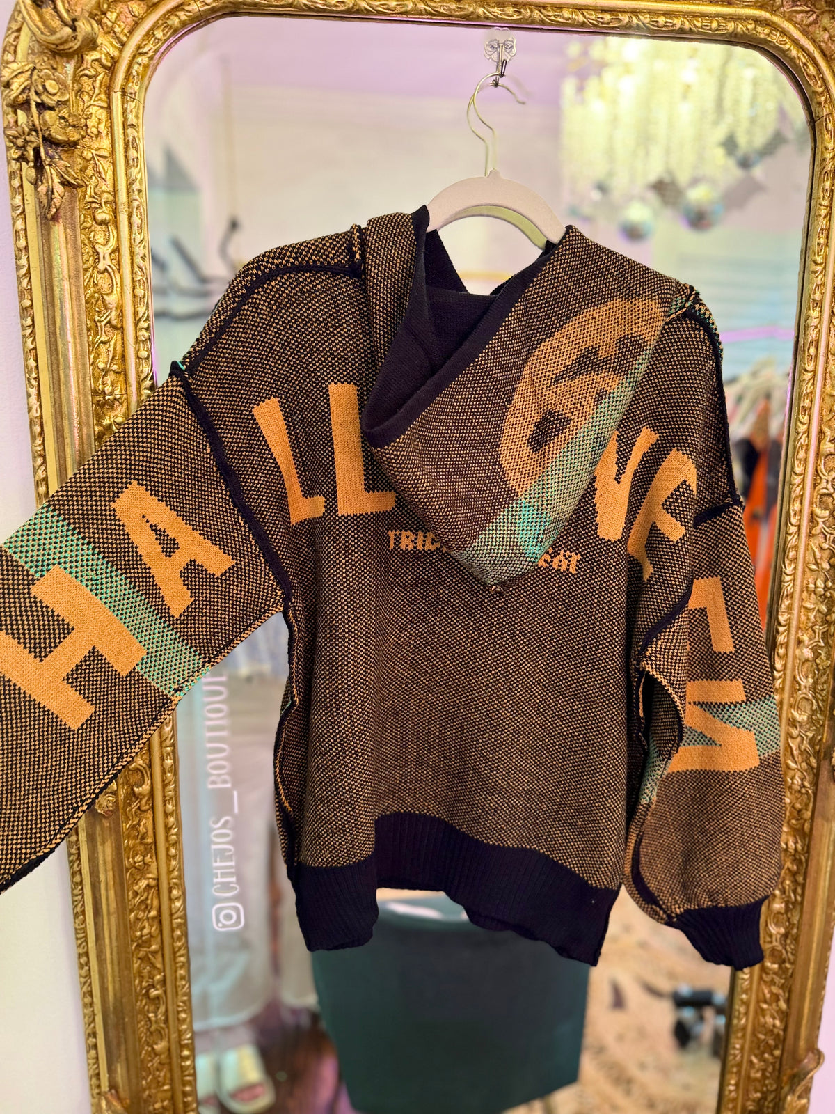 Jack-O-Lantern Hooded Halloween Sweater