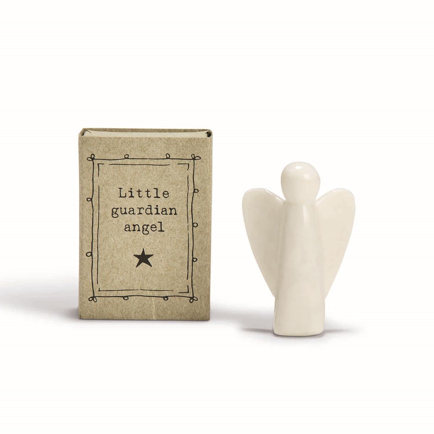 Little Porcelain Guardian Angel Matchbox