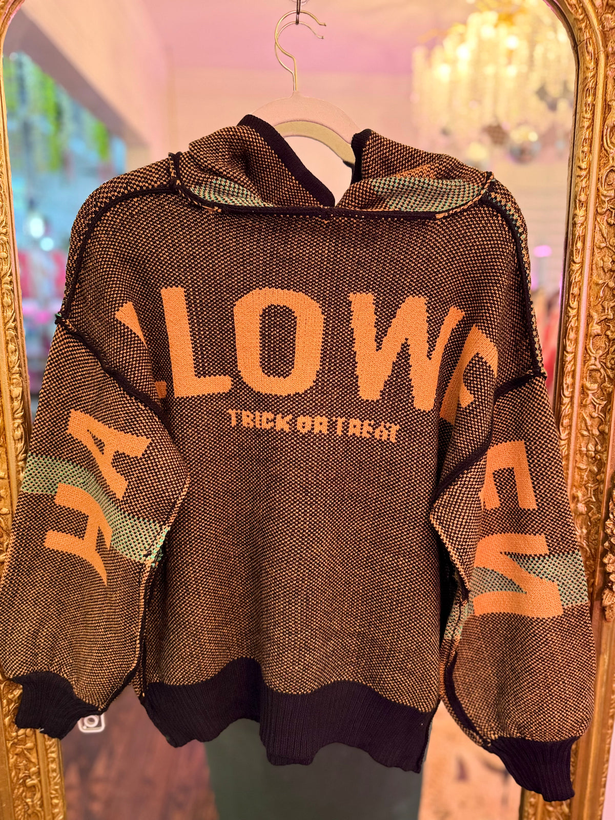 Jack-O-Lantern Hooded Halloween Sweater