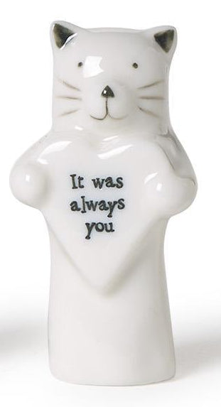 Porcelain Animal with Heart Figurine