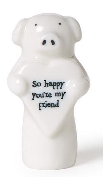 Porcelain Animal with Heart Figurine