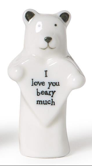 Porcelain Animal with Heart Figurine