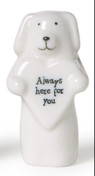 Porcelain Animal with Heart Figurine