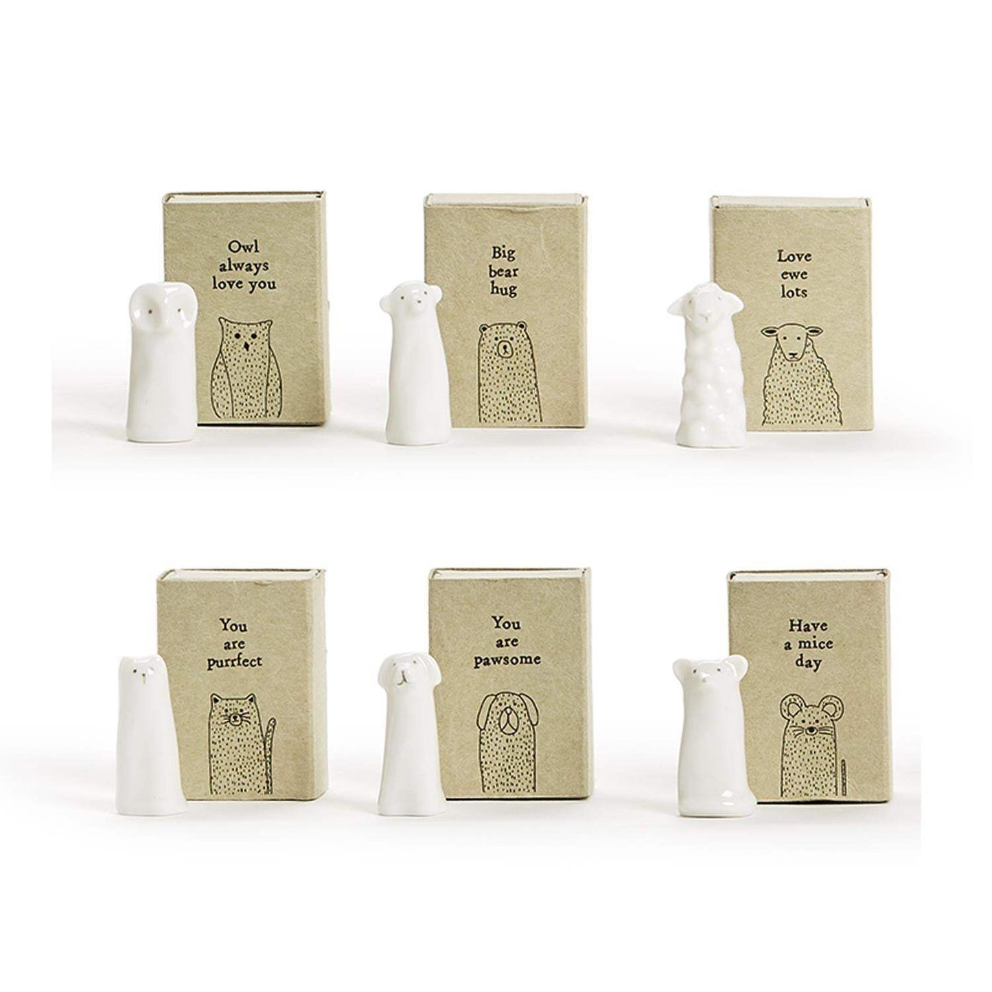 Sweet Animal Friend Matchbox Sculptures