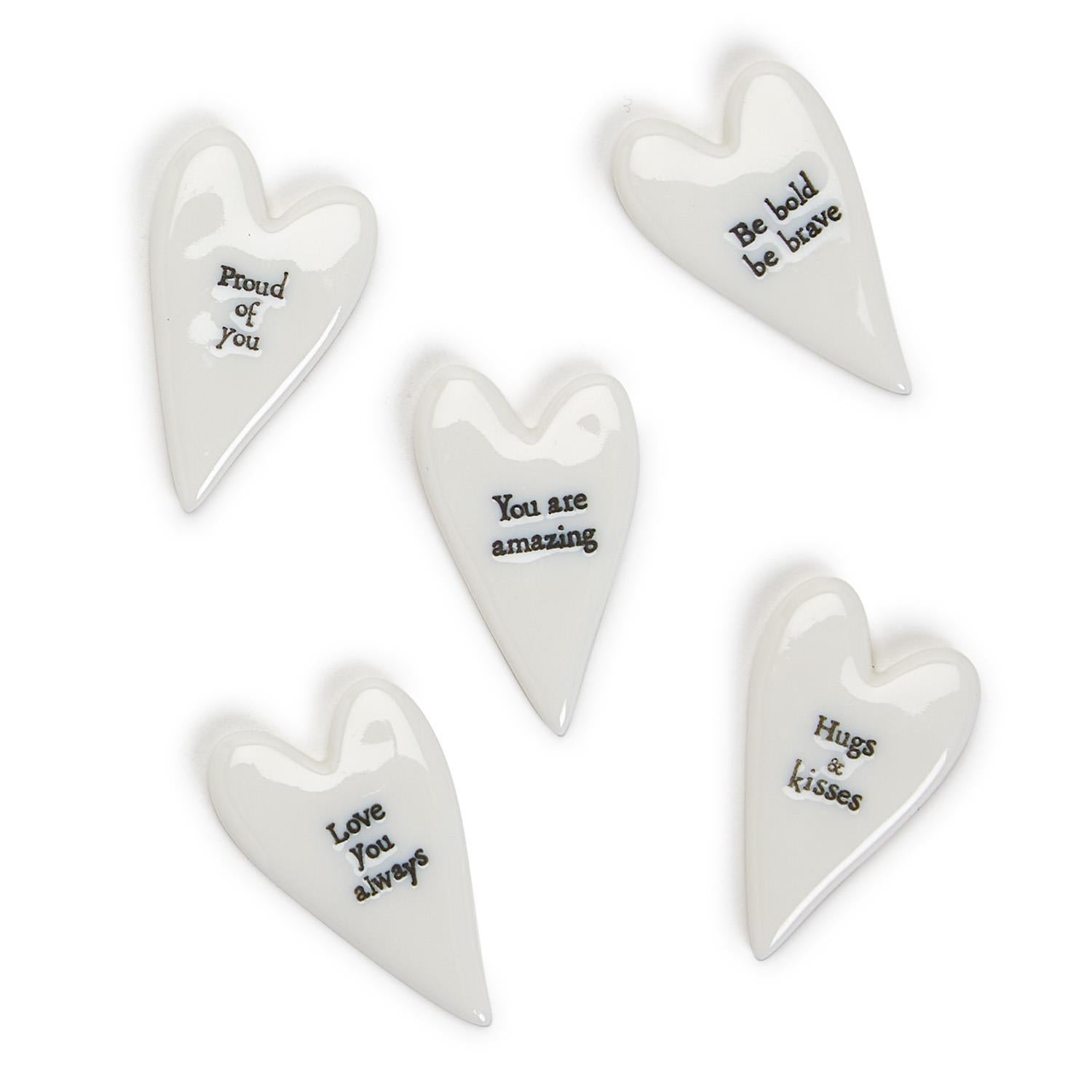 Small Porcelain Pebble Heart