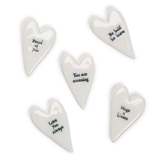 Small Porcelain Pebble Heart