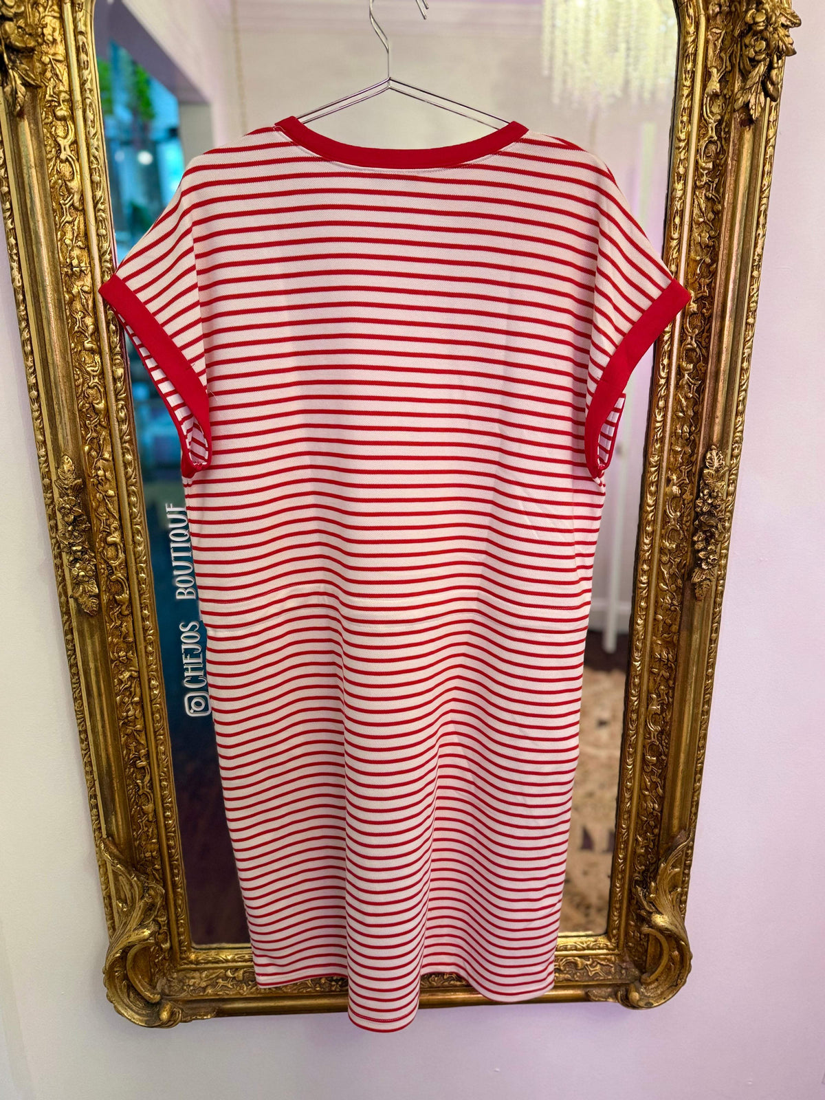 PLUS SIZE | Red Stripe Dress