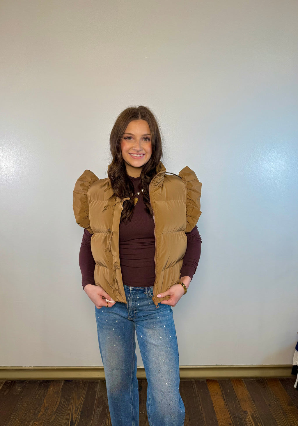 Thistleyn Front Bow Puffer Vest