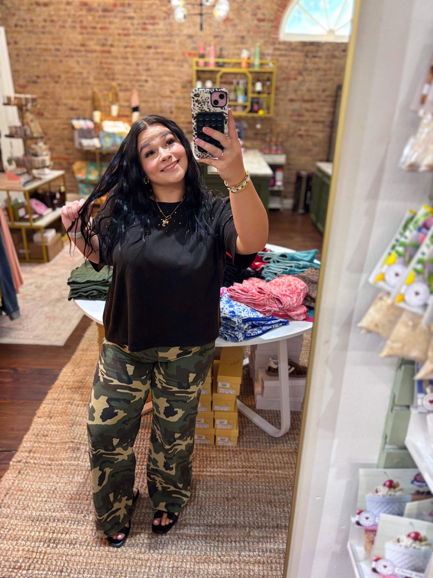 Kady Camo Straight Leg Jeans | PLUS SIZE AVAILABLE