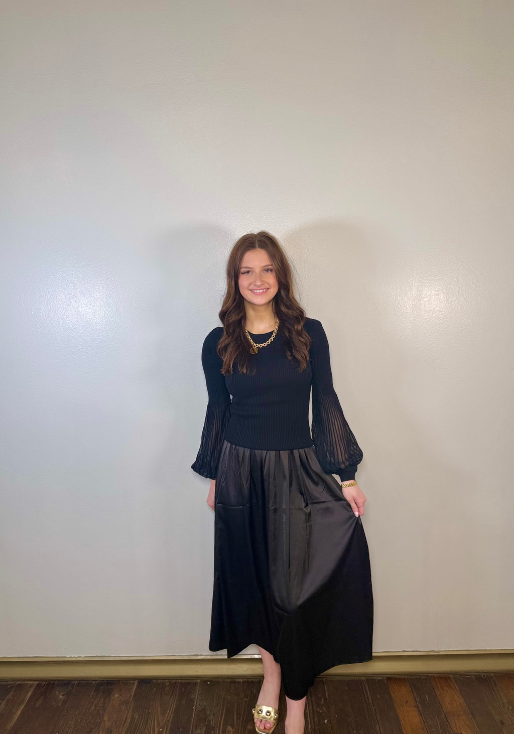 Holly Black Dress Set