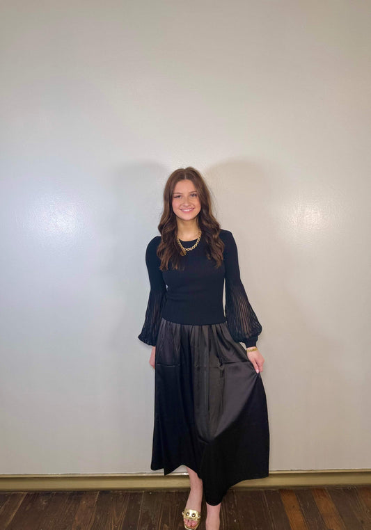 Holly Black Dress Set