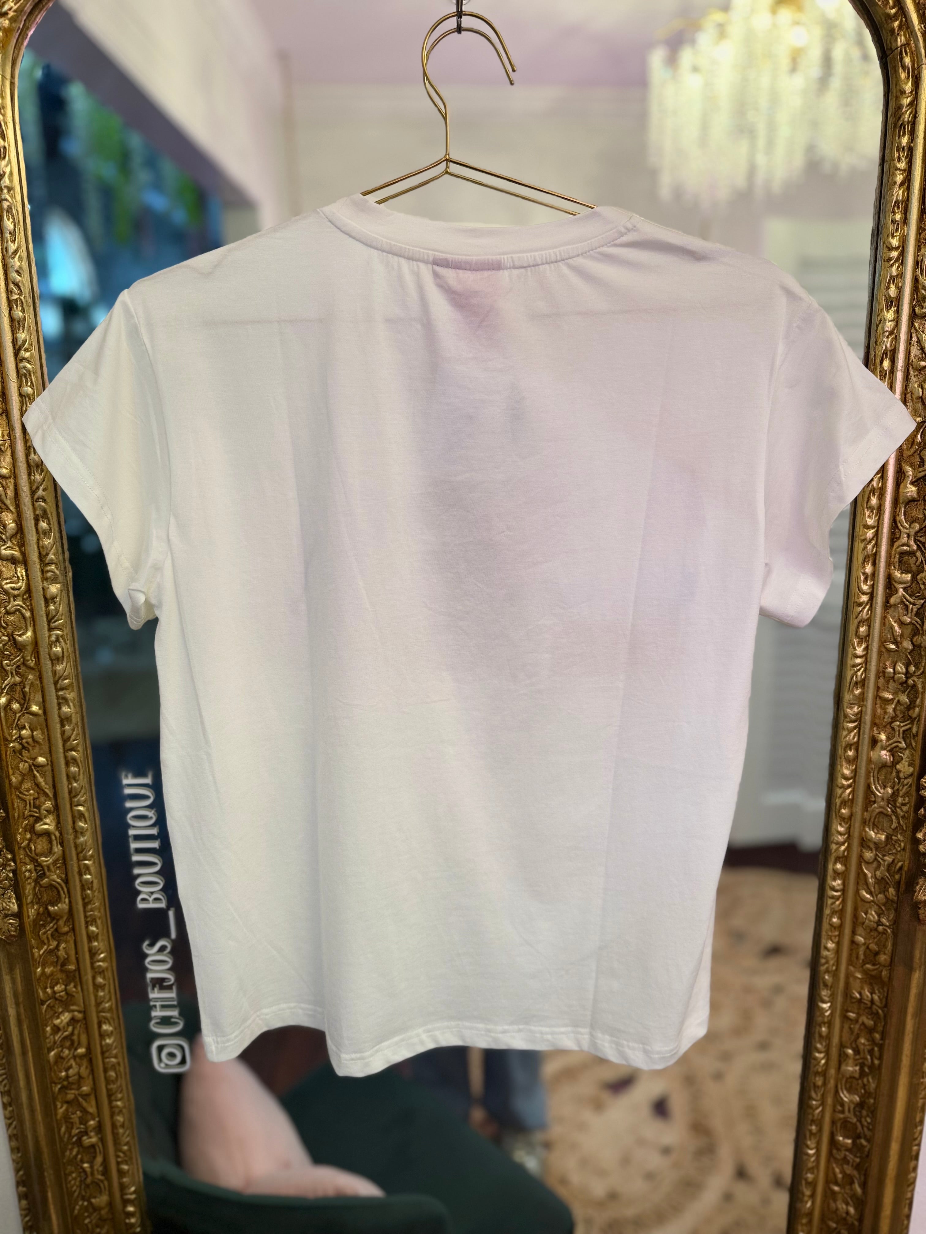 White 'USA' Icon Tee | PLUS SIZE AVAILABLE | Queen of Sparkles