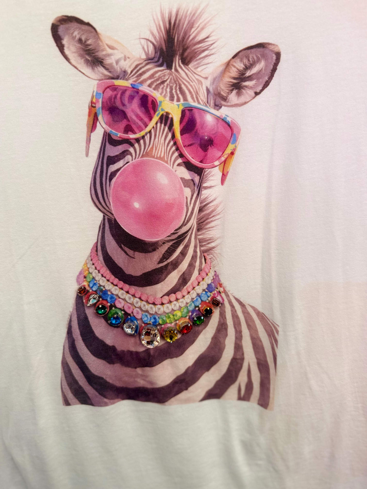 All Blinged Out Jeweled Animal Collar Tee