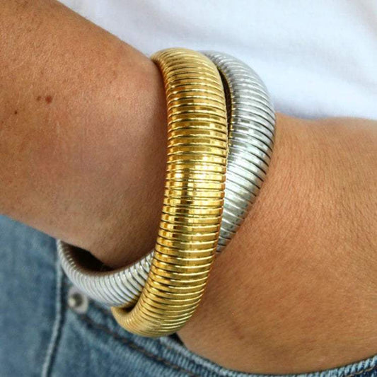 Two Tone Twisted Cobra Bracelet
