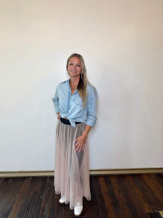 Evermore Sheer Mesh Skirt