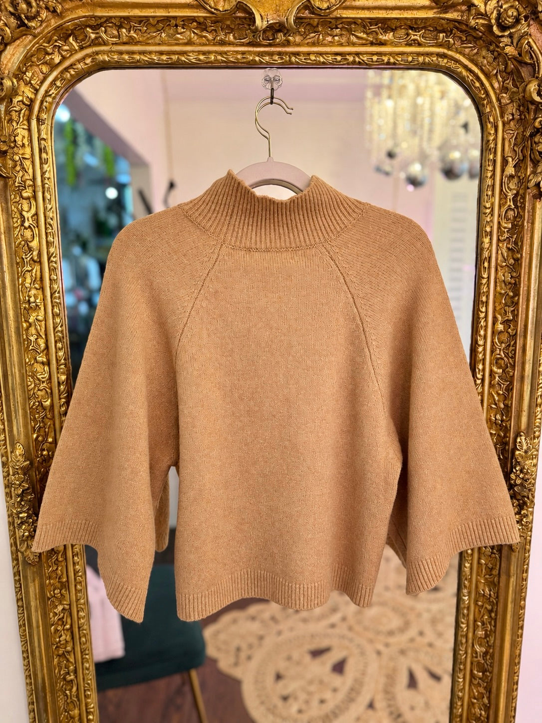 Turtleneck Boxy Knit Sweater
