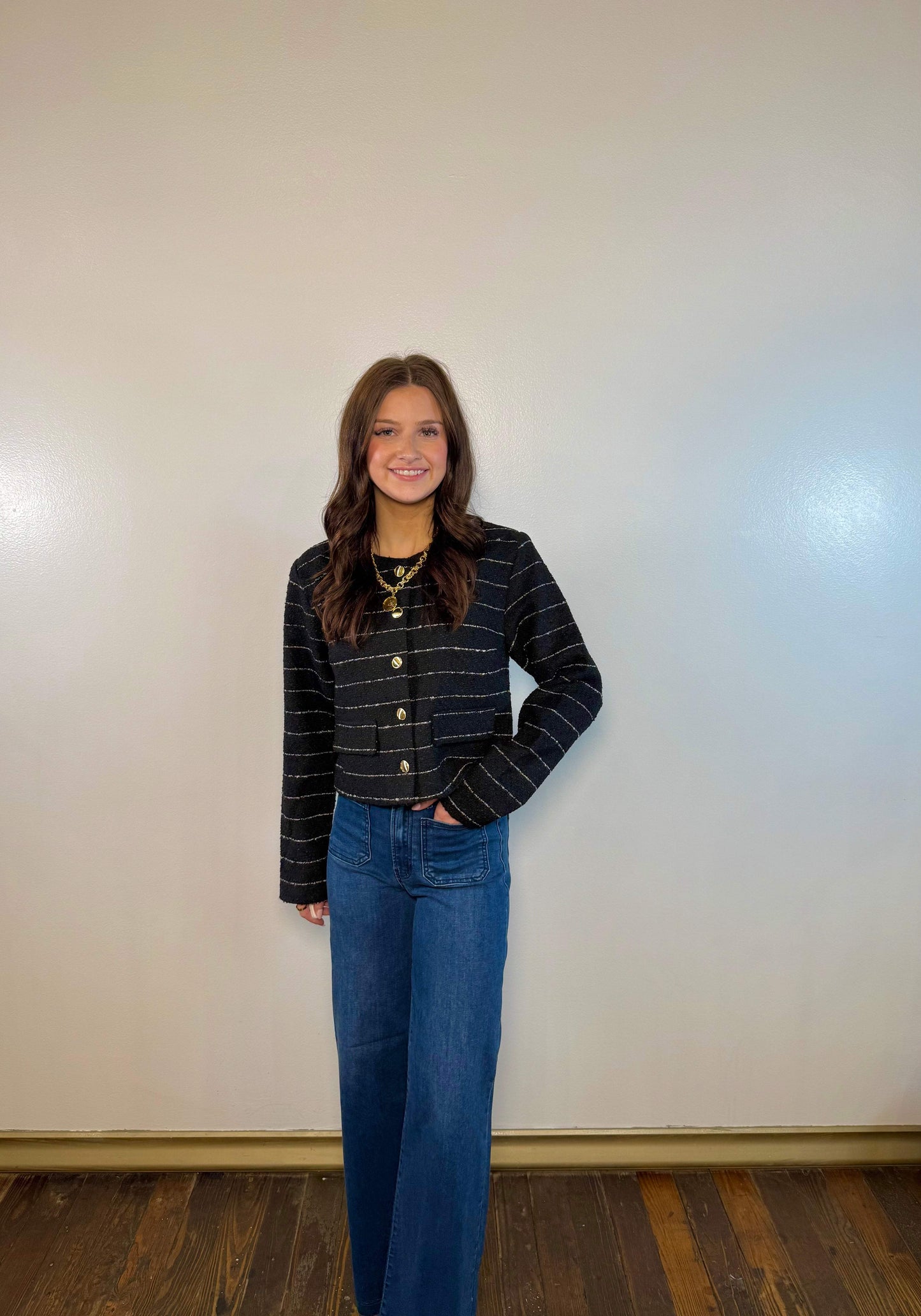 Rosalynn Stripe Tweed Jacket