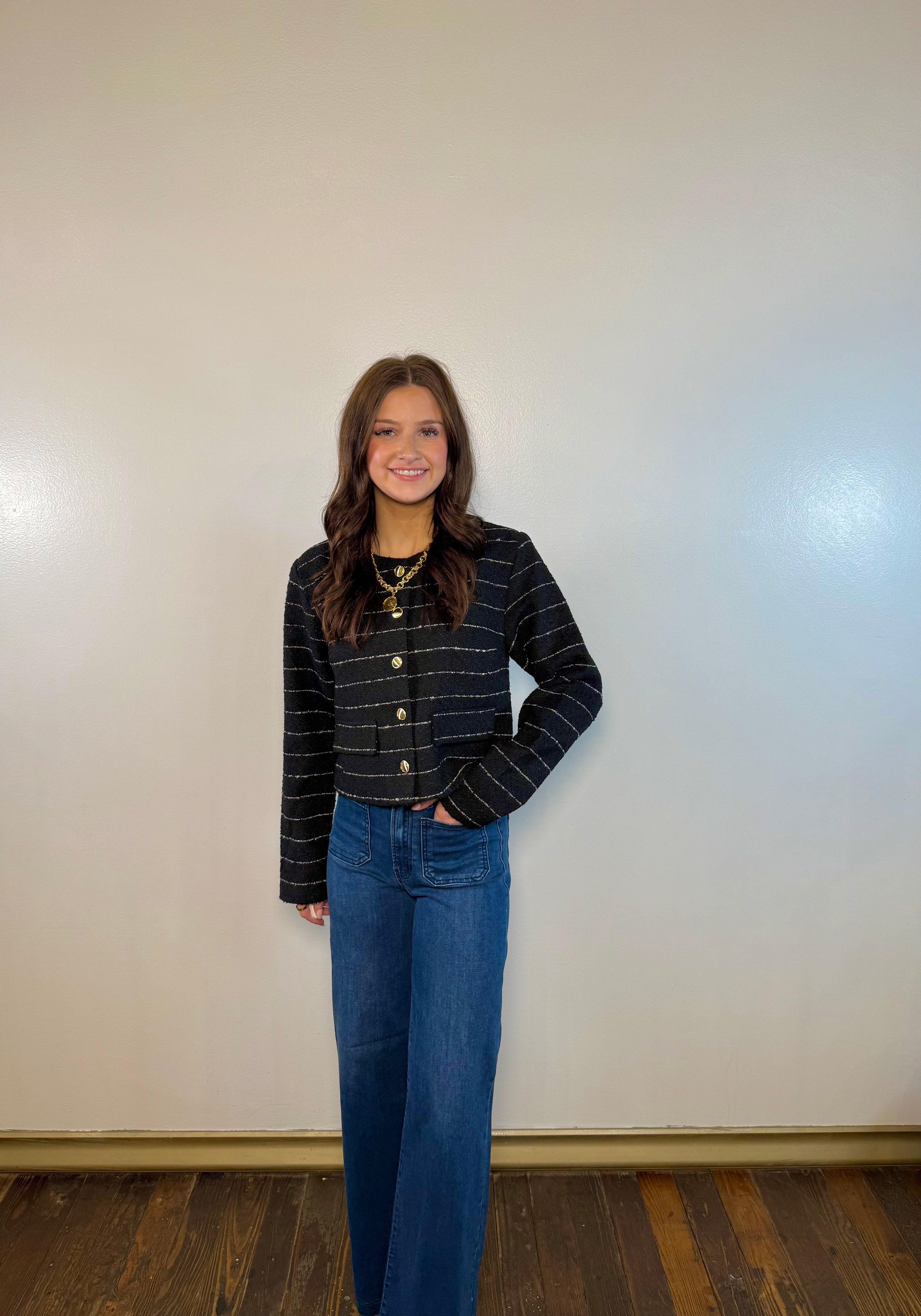 Rosalynn Stripe Tweed Jacket