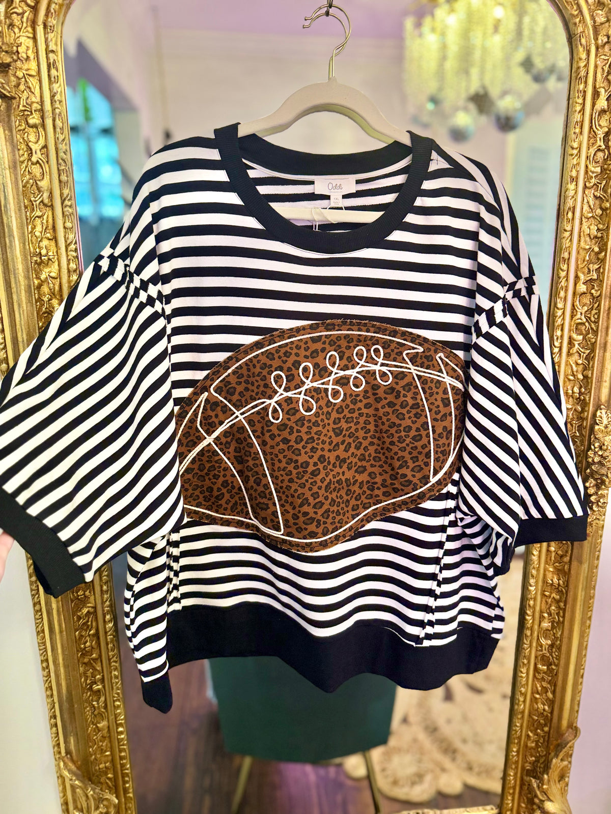 First Down Fashion Football Graphic Knit Top