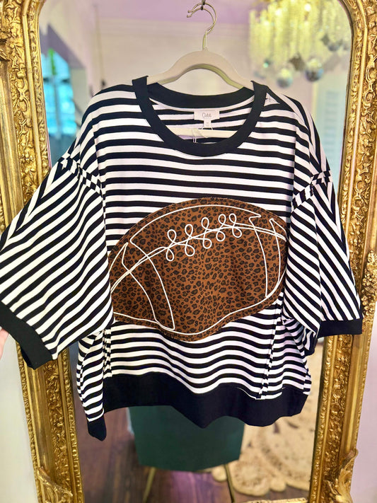 First Down Fashion Football Graphic Knit Top