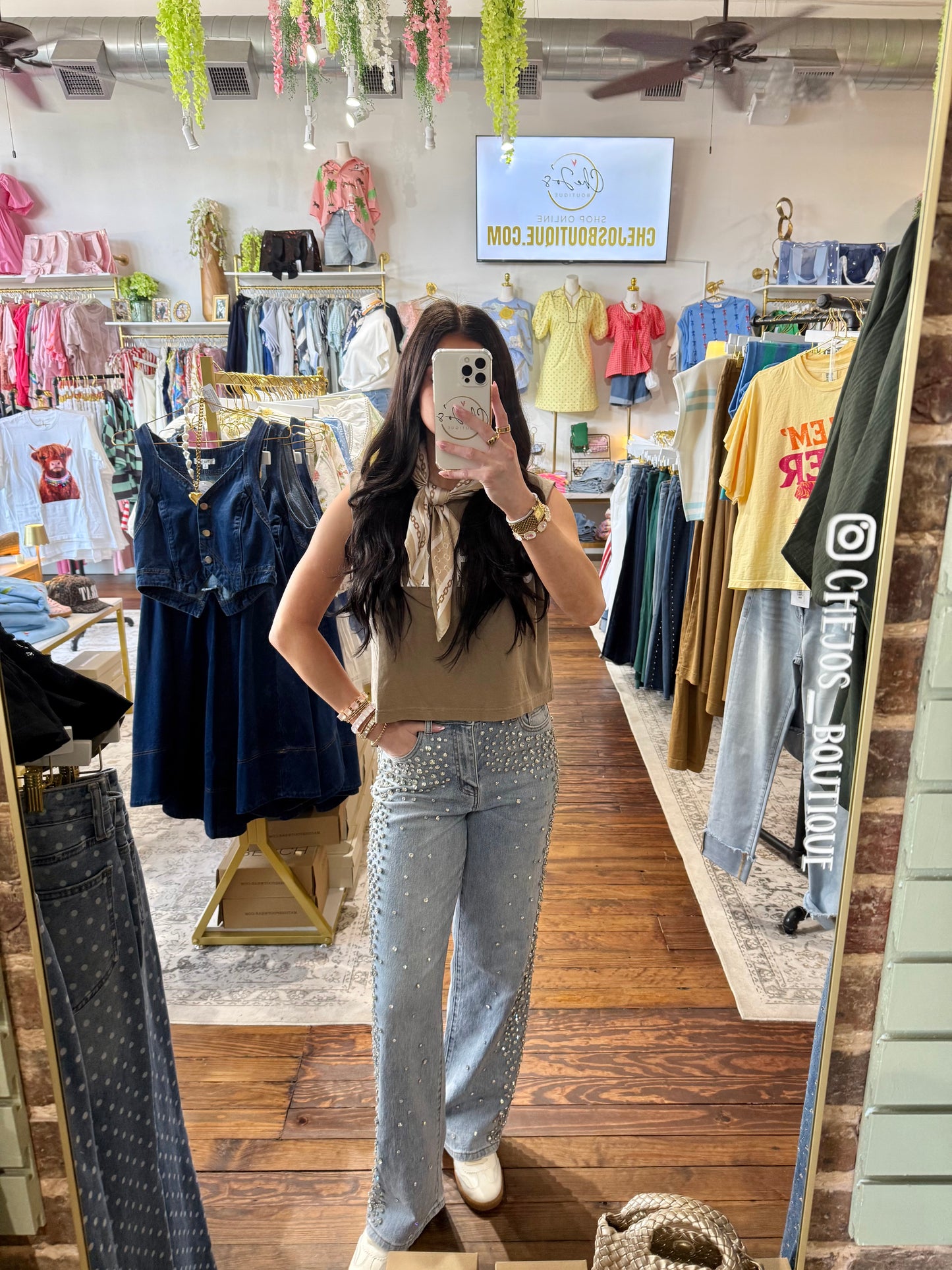 Glam Girl Embellished Wide Leg Jeans