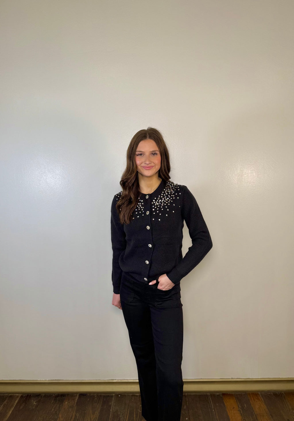 Ella Rhinestone Cardigan