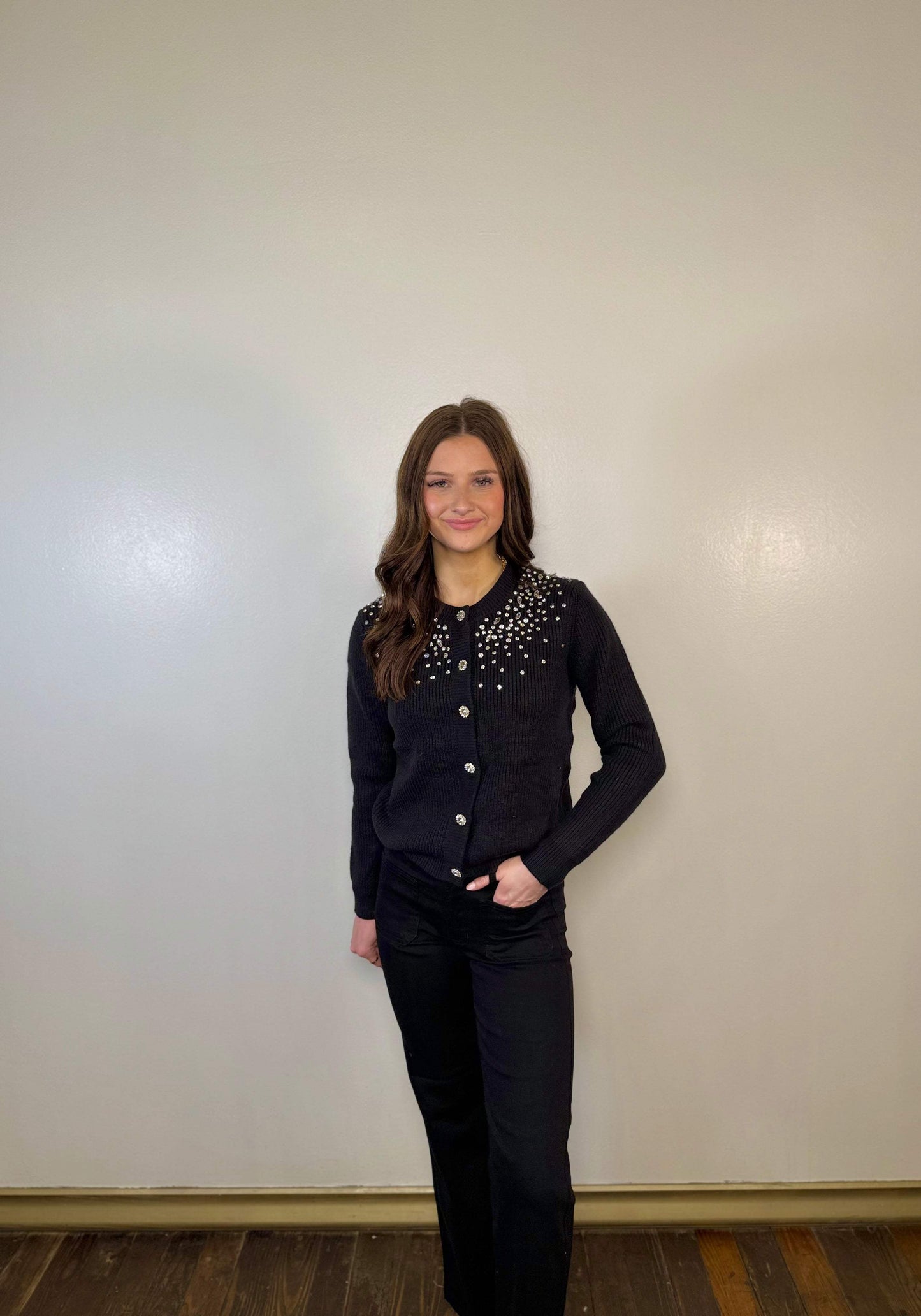 Ella Rhinestone Cardigan
