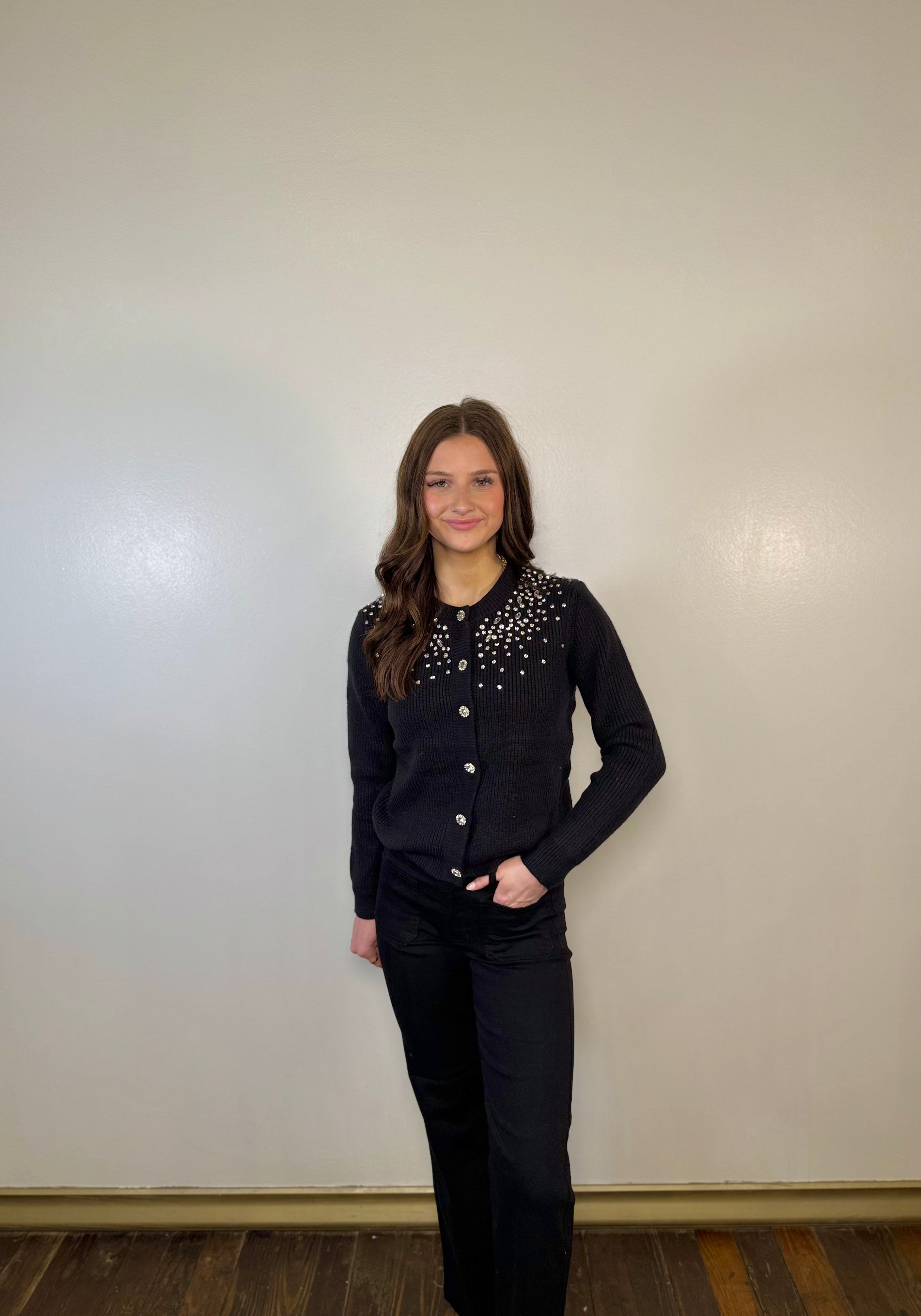 Ella Rhinestone Cardigan