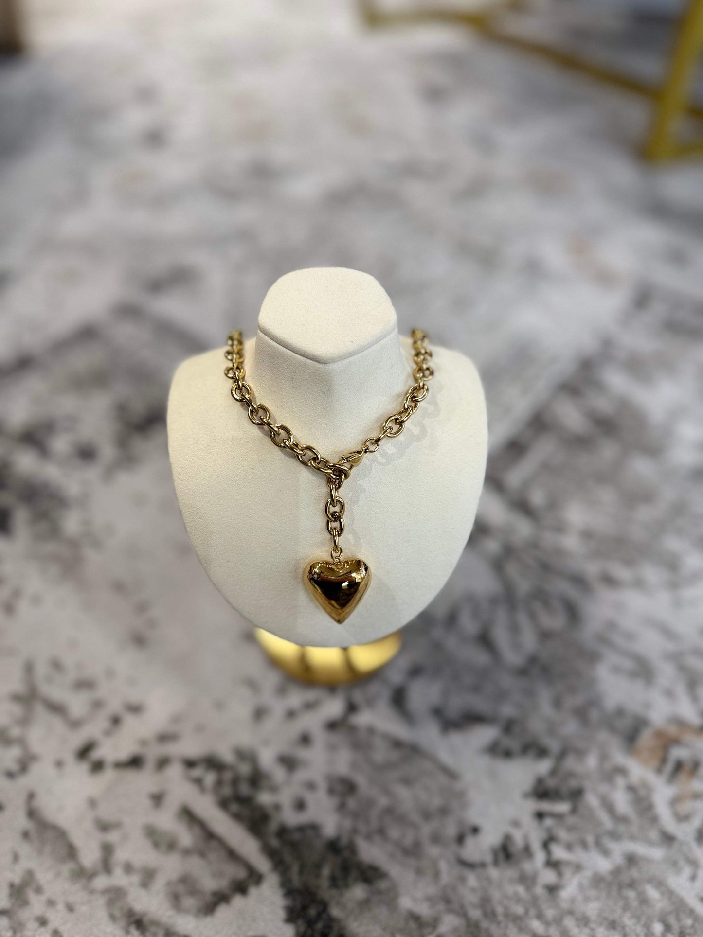Adjustable Heart Chain Necklace  | Water Resistant