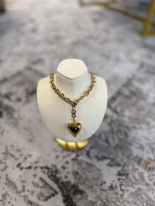 Adjustable Heart Chain Necklace  | Water Resistant