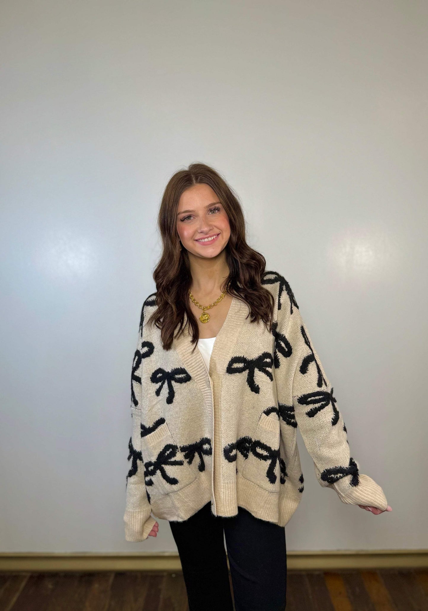 Scattered Bow Cardigan