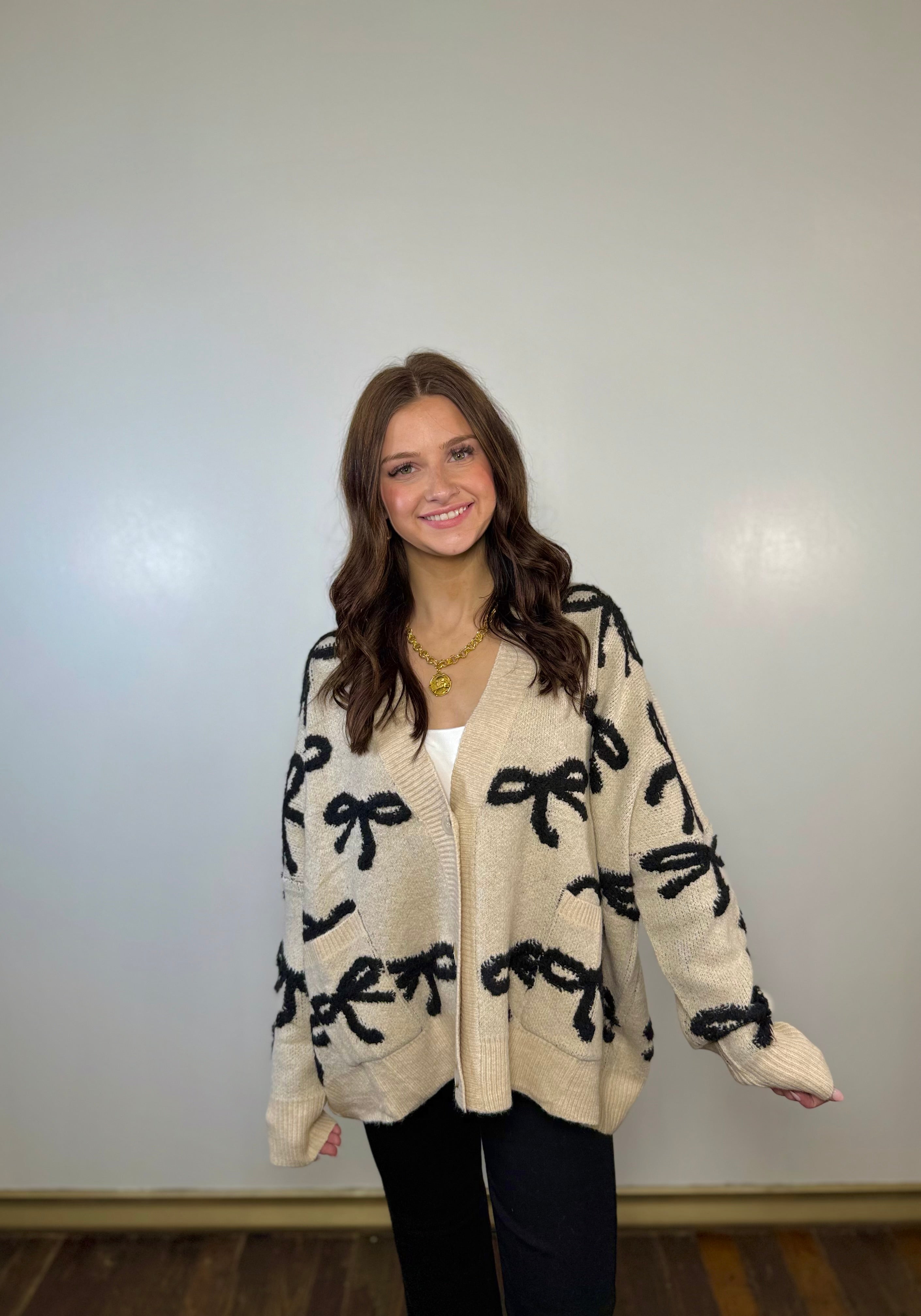 Scattered Bow Cardigan