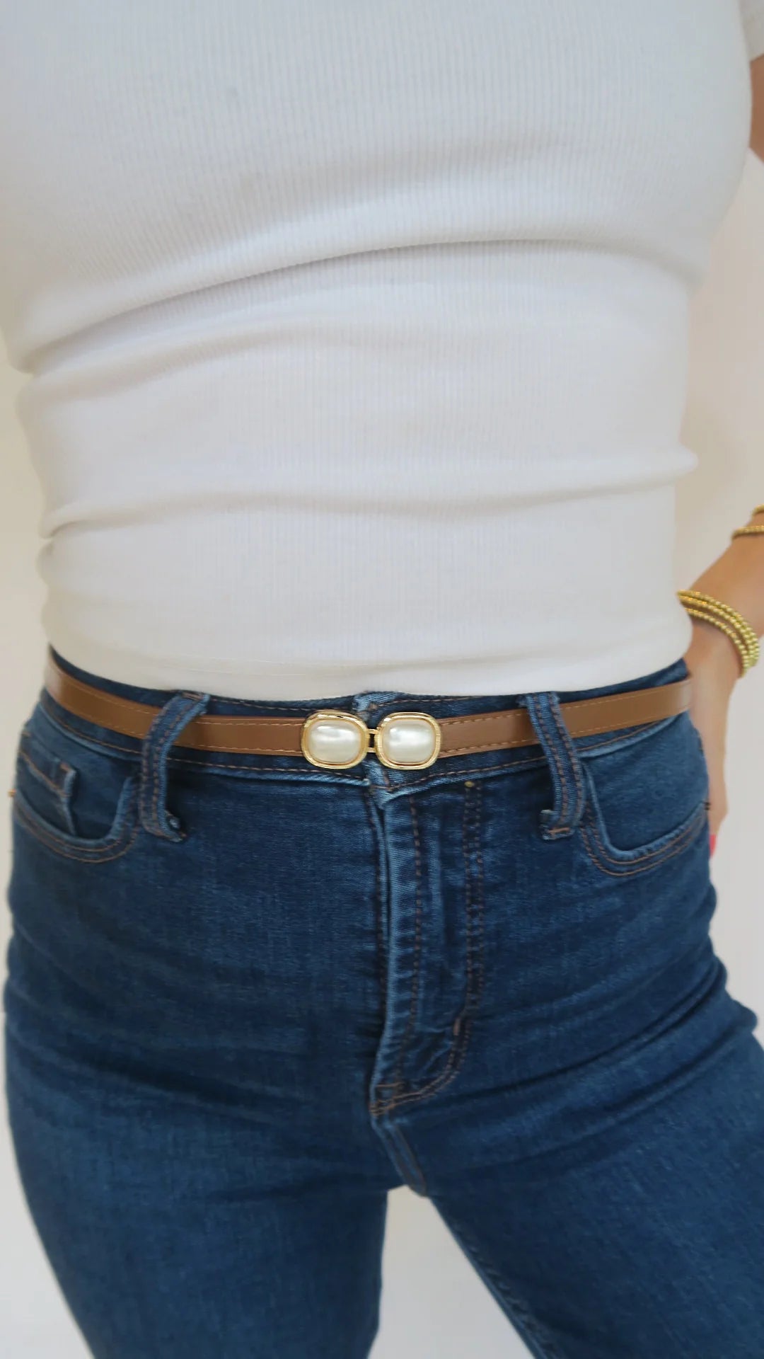 Pearl Buckle Belt