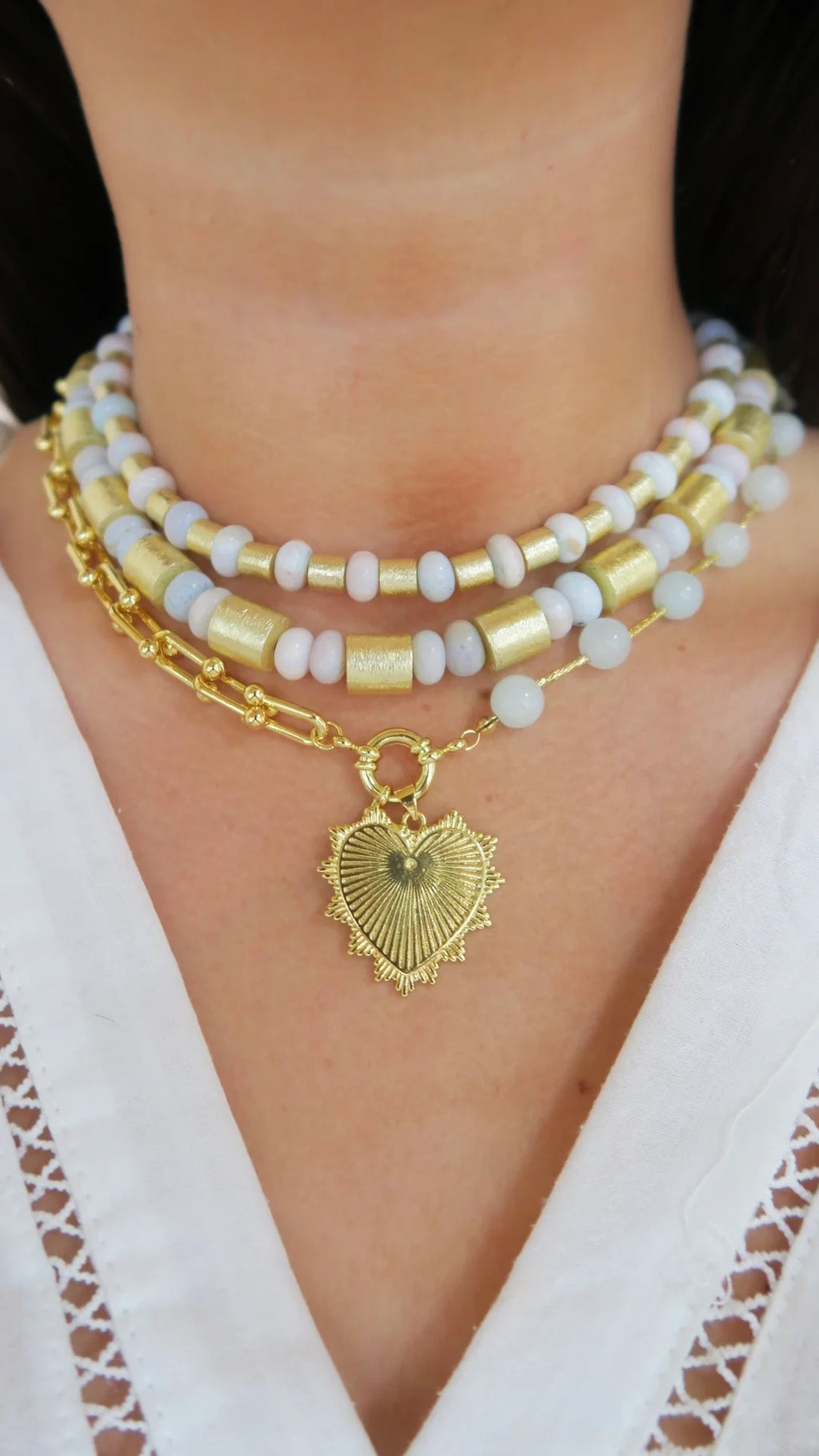 Intricate Heart Charm Necklace